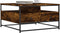 vidaXL - Salontafel - 80x80x45 - cm - bewerkt - hout - gerookt - eikenkleurig