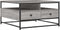 vidaXL - Salontafel - 80x80x45 - cm - bewerkt - hout - grijs - sonoma