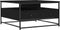 vidaXL - Salontafel - 80x80x45 - cm - bewerkt - hout - zwart