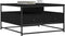 vidaXL - Salontafel - 80x80x45 - cm - bewerkt - hout - zwart
