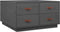 vidaXL - Salontafel - 80x80x45 - cm - massief - grenenhout - grijs