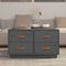 vidaXL - Salontafel - 80x80x45 - cm - massief - grenenhout - grijs