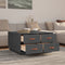 vidaXL - Salontafel - 80x80x45 - cm - massief - grenenhout - grijs