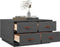 vidaXL - Salontafel - 80x80x45 - cm - massief - grenenhout - grijs