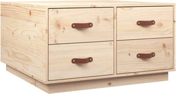 vidaXL - Salontafel - 80x80x45 - cm - massief - grenenhout