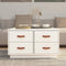 vidaXL - Salontafel - 80x80x45 - cm - massief - grenenhout - wit