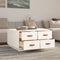 vidaXL - Salontafel - 80x80x45 - cm - massief - grenenhout - wit