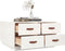 vidaXL - Salontafel - 80x80x45 - cm - massief - grenenhout - wit