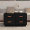 vidaXL - Salontafel - 80x80x45 - cm - massief - grenenhout - zwart