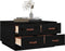 vidaXL - Salontafel - 80x80x45 - cm - massief - grenenhout - zwart