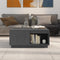 vidaXL - Salontafel - 80x81x36,5 - cm - massief - grenenhout - grijs