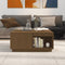 vidaXL - Salontafel - 80x81x36,5 - cm - massief - grenenhout - honingbruin