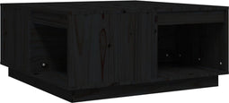 vidaXL - Salontafel - 80x81x36,5 - cm - massief - grenenhout - zwart