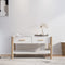 vidaXL - Salontafel - 82x48x45 - cm - bewerkt - hout - wit