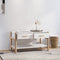 vidaXL - Salontafel - 82x48x45 - cm - bewerkt - hout - wit