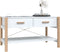 vidaXL - Salontafel - 82x48x45 - cm - bewerkt - hout - wit