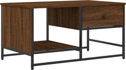 vidaXL - Salontafel - 85,5x51x45 - cm - bewerkt - hout - bruin - eikenkleur