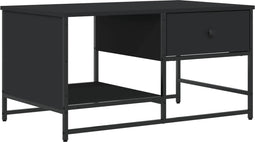 vidaXL - Salontafel - 85,5x51x45 - cm - bewerkt - hout - zwart