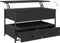vidaXL - Salontafel - 85x50x50 - cm - bewerkt - hout - en - metaal - zwart
