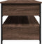 vidaXL - Salontafel - 85x50x50 - cm - bewerkt - hout - en - metaal - bruin - eikenkleur