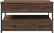 vidaXL - Salontafel - 85x50x50 - cm - bewerkt - hout - en - metaal - bruin - eikenkleur
