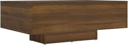 vidaXL - Salontafel - 85x55x31 - cm - bewerkt - hout - bruin - eikenkleur