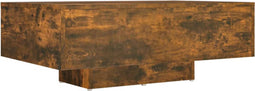 vidaXL - Salontafel - 85x55x31 - cm - bewerkt - hout - gerookt - eikenkleurig
