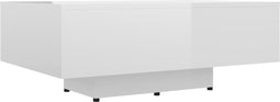 vidaXL - Salontafel - 85x55x31 - cm - bewerkt - hout - hoogglans - wit