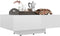 vidaXL - Salontafel - 85x55x31 - cm - bewerkt - hout - hoogglans - wit