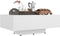 vidaXL - Salontafel - 85x55x31 - cm - bewerkt - hout - wit