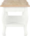 vidaXL - Salontafel - 87,5x42x44 - cm - massief - grenenhout - wit - en - bruin