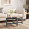 vidaXL - Salontafel - 87x48x35 - cm - massief - grenenhout - grijs