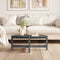 vidaXL - Salontafel - 87x48x35 - cm - massief - grenenhout - grijs