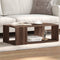 vidaXL - Salontafel - 89,5x48x30 - cm - bewerkt - hout - bruin - eikenkleurig