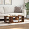 vidaXL - Salontafel - 89,5x48x30 - cm - bewerkt - hout - gerookt - eikenkleurig