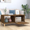 vidaXL - Salontafel - 89,5x50x40 - cm - bewerkt - hout - bruin - eikenkleur