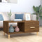 vidaXL - Salontafel - 89,5x50x40 - cm - bewerkt - hout - bruin - eikenkleur