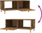 vidaXL - Salontafel - 89,5x50x40 - cm - bewerkt - hout - gerookt - eikenkleurig