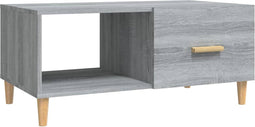vidaXL - Salontafel - 89,5x50x40 - cm - bewerkt - hout - grijs - sonoma - eikenkleurig