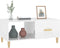 vidaXL - Salontafel - 89,5x50x40 - cm - bewerkt - hout - hoogglans - wit