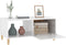 vidaXL - Salontafel - 89,5x50x40 - cm - bewerkt - hout - hoogglans - wit