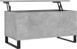 vidaXL - Salontafel - 90x44,5x45 - cm - bewerkt - hout - betongrijs