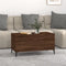 vidaXL - Salontafel - 90x44,5x45 - cm - bewerkt - hout - bruin - eikenkleur
