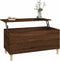 vidaXL - Salontafel - 90x44,5x45 - cm - bewerkt - hout - bruin - eikenkleur