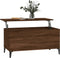 vidaXL - Salontafel - 90x44,5x45 - cm - bewerkt - hout - bruin - eikenkleur