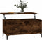 vidaXL - Salontafel - 90x44,5x45 - cm - bewerkt - hout - gerookt - eikenkleurig
