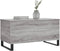 vidaXL - Salontafel - 90x44,5x45 - cm - bewerkt - hout - grijs - sonoma - eikenkleurig