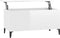 vidaXL - Salontafel - 90x44,5x45 - cm - bewerkt - hout - hoogglans - wit