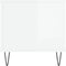 vidaXL - Salontafel - 90x44,5x45 - cm - bewerkt - hout - hoogglans - wit