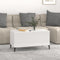 vidaXL - Salontafel - 90x44,5x45 - cm - bewerkt - hout - hoogglans - wit